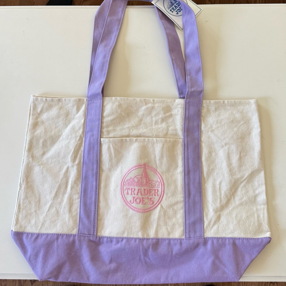 Trader Joe's Large Lavender Tote Bag!